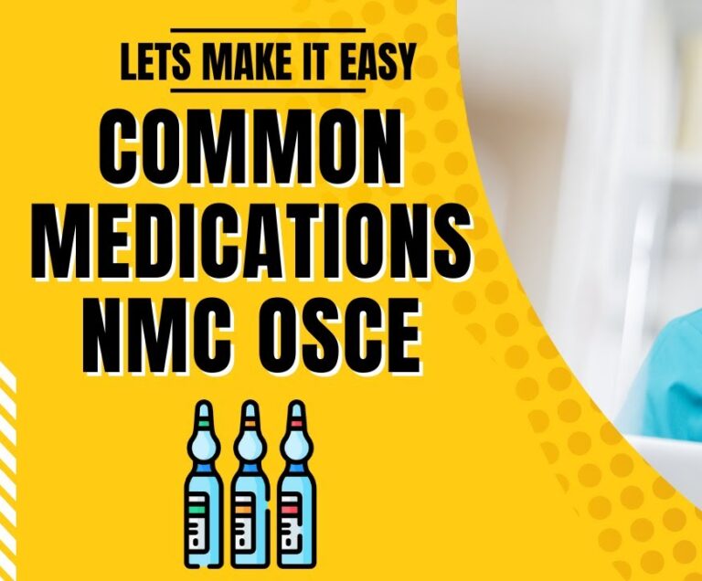 Common Medications used in NMC OSCE